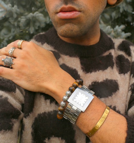 azuro menswear lookbook jewelry bracelet tigereye @sssourabh